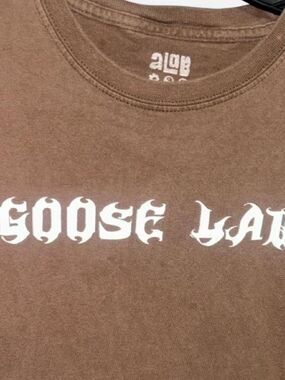 Goose Law Brown Graphic T‑Shirt